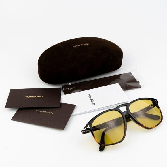 NEW Tom Ford FT1000/S 05E PIERRE-02 Black Brown Square Unisex Sunglasses main image 6